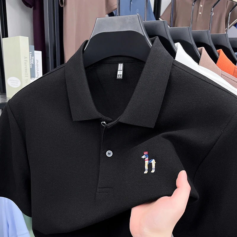 Short Sleeve T-Shirt Turn-Down Collar Embroidered Polo Shirt Casual Summer Loose Top
Short Sleeve T-Shirt Turn-Down Collar Embroidered Polo Shirt Casual Summer Loose Top