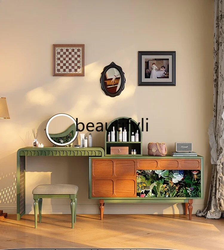 A16 French retro bedroom solid wood chest integrated retractable dresser simple storage cabinet
A16 French retro bedroom solid wood chest integrated retractable dresser simple storage cabinet