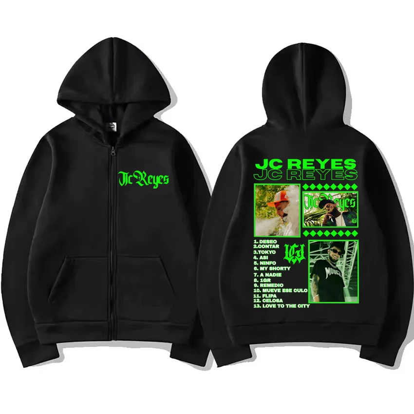 Rapper Jc Reyes Nacer De Nuevo Zipper Hoodie Coat Men Women vintage Casual Oversized fashion Loose Unisex Fleece Zip-up Jacket
Rapper Jc Reyes Nacer De Nuevo Zipper Hoodie Coat Men Women vintage Casual Oversized fashion Loose Unisex Fleece Zip-up Jacket