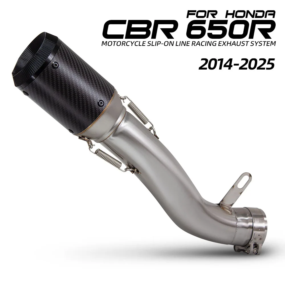 For Honda CBR650R CBR650F CBR650 CB650F 2014-2025 racing escape kit carbon muffler motorcycle exhaust slip on line
For Honda CBR650R CBR650F CBR650 CB650F 2014-2025 racing escape kit carbon muffler motorcycle exhaust slip on line