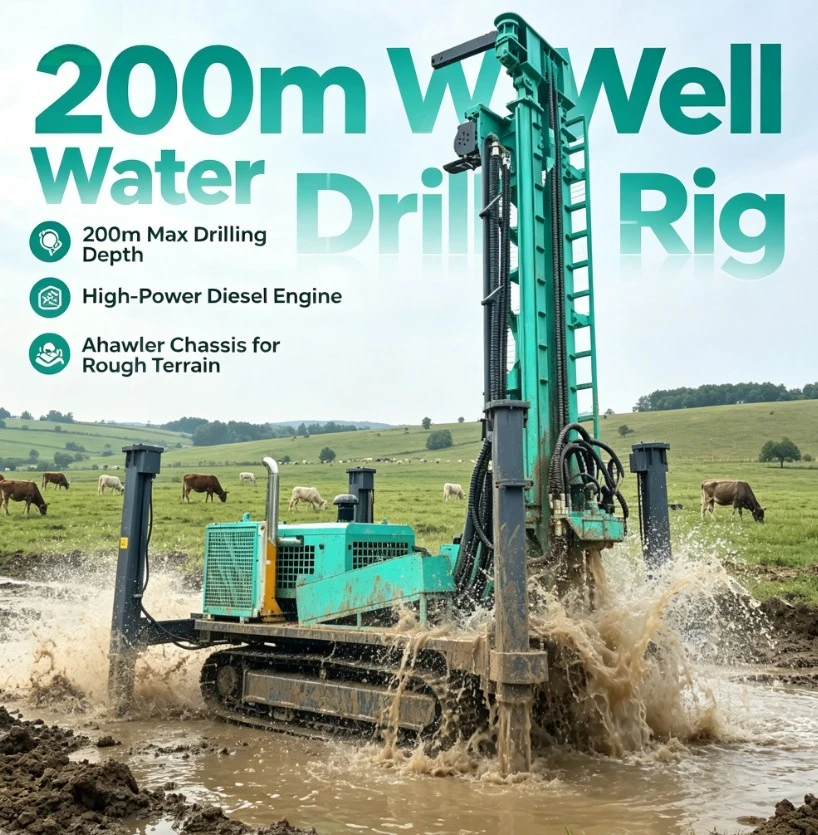 Customized Portable Hydraulic Gearbox 280m Deep Well Geotechnical Drill Machine Rotary Water Well Drilling Rigs JDL280 Crawler D
Customized Portable Hydraulic Gearbox 280m Deep Well Geotechnical Drill Machine Rotary Water Well Drilling Rigs JDL280 Crawler D