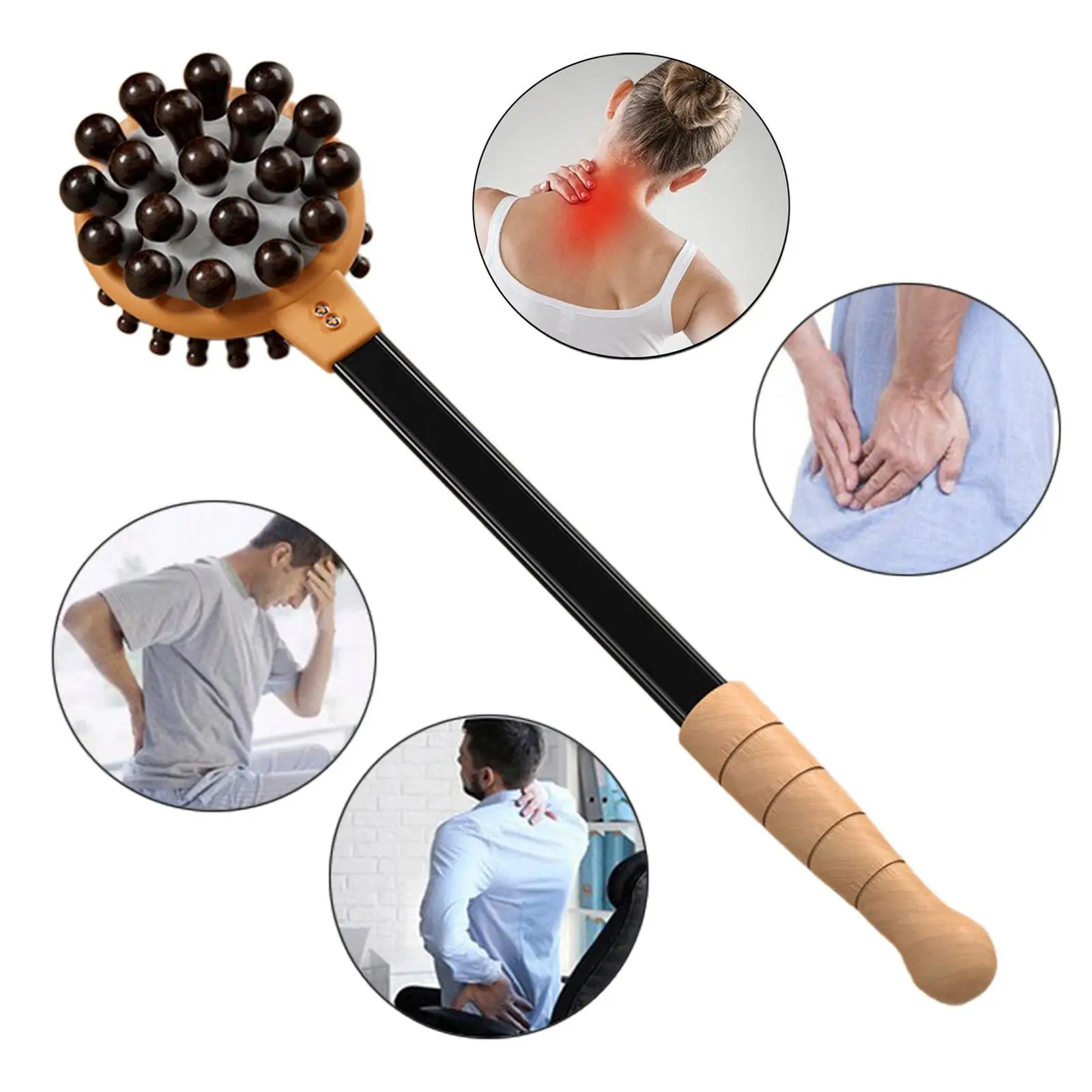 Back Massager Back Scratcher Massager Stick Relax Stress Reliefs Portable Manual Massage Hammer Double Head for Neck Legs Arms
Back Massager Back Scratcher Massager Stick Relax Stress Reliefs Portable Manual Massage Hammer Double Head for Neck Legs Arms