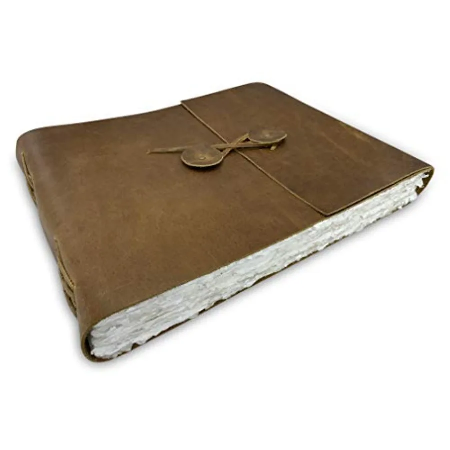 Leather Watercolor Journal - 10" x 12.5" - Large Genuine Leather Album with Handmade Deckle Edge Paper for Watercolor Albums, A
Leather Watercolor Journal - 10" x 12.5" - Large Genuine Leather Album with Handmade Deckle Edge Paper for Watercolor Albums, A