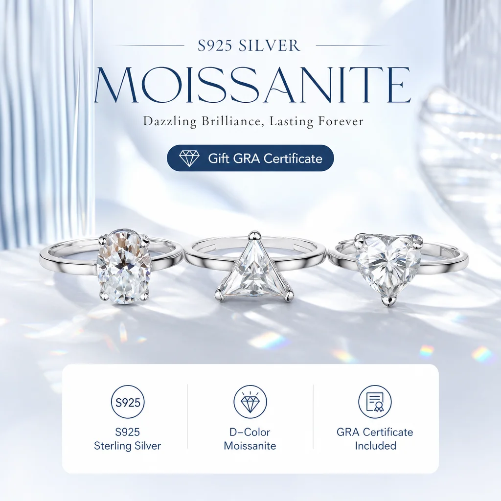 D VVS1 Sparkling Rings With GRA Certificate Moissanite Pass Diamond Tester S925 Sterling Silver Oval Radiant Pear Rings Man
D VVS1 Sparkling Rings With GRA Certificate Moissanite Pass Diamond Tester S925 Sterling Silver Oval Radiant Pear Rings Man