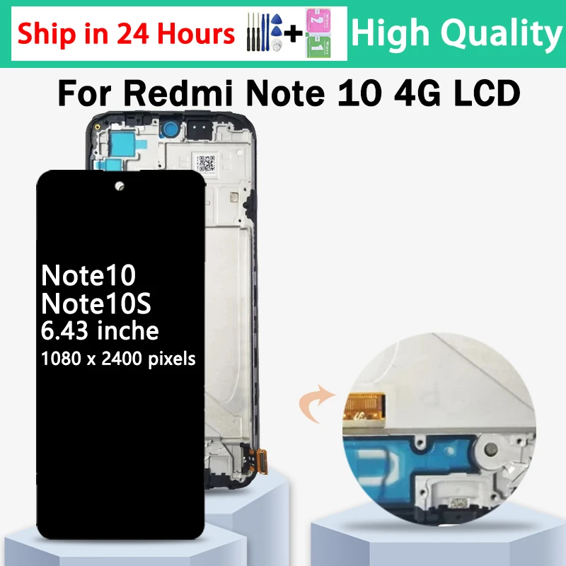ЖК-дисплей Super AMOLED для Xiaomi Redmi Note 10 4G / Note 10S, ЖК-дисплей 6,43 дюйма с дигитайзером сенсорного экрана в сборе, M2101K7AI
ЖК-дисплей Super AMOLED для Xiaomi Redmi Note 10 4G / Note 10S, ЖК-дисплей 6,43 дюйма с дигитайзером сенсорного экрана в сборе, M2101K7AI