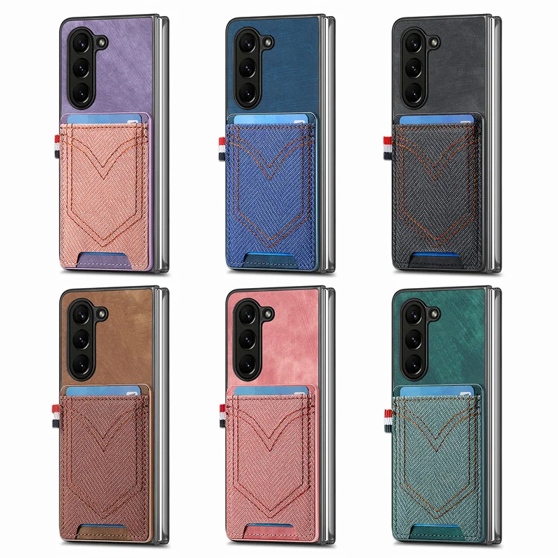 For Fold6 5G Fashion Denim Design Card Bag Wallet Phone Case For Samsung Galaxy Z Fold 6 5 5G Shock Resistant Protective Case
For Fold6 5G Fashion Denim Design Card Bag Wallet Phone Case For Samsung Galaxy Z Fold 6 5 5G Shock Resistant Protective Case