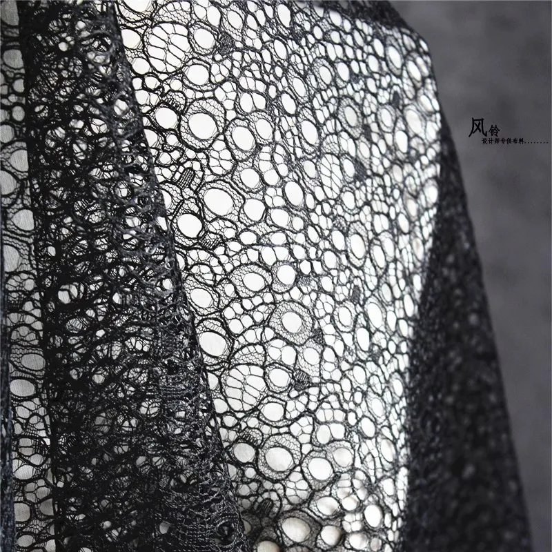 Hollow Lace Gauze Mesh Cloth Clothing Shrink Resistant Fabric DIY Sewing Crafts Wave Point Black White Curtain Design Fabric
Hollow Lace Gauze Mesh Cloth Clothing Shrink Resistant Fabric DIY Sewing Crafts Wave Point Black White Curtain Design Fabric