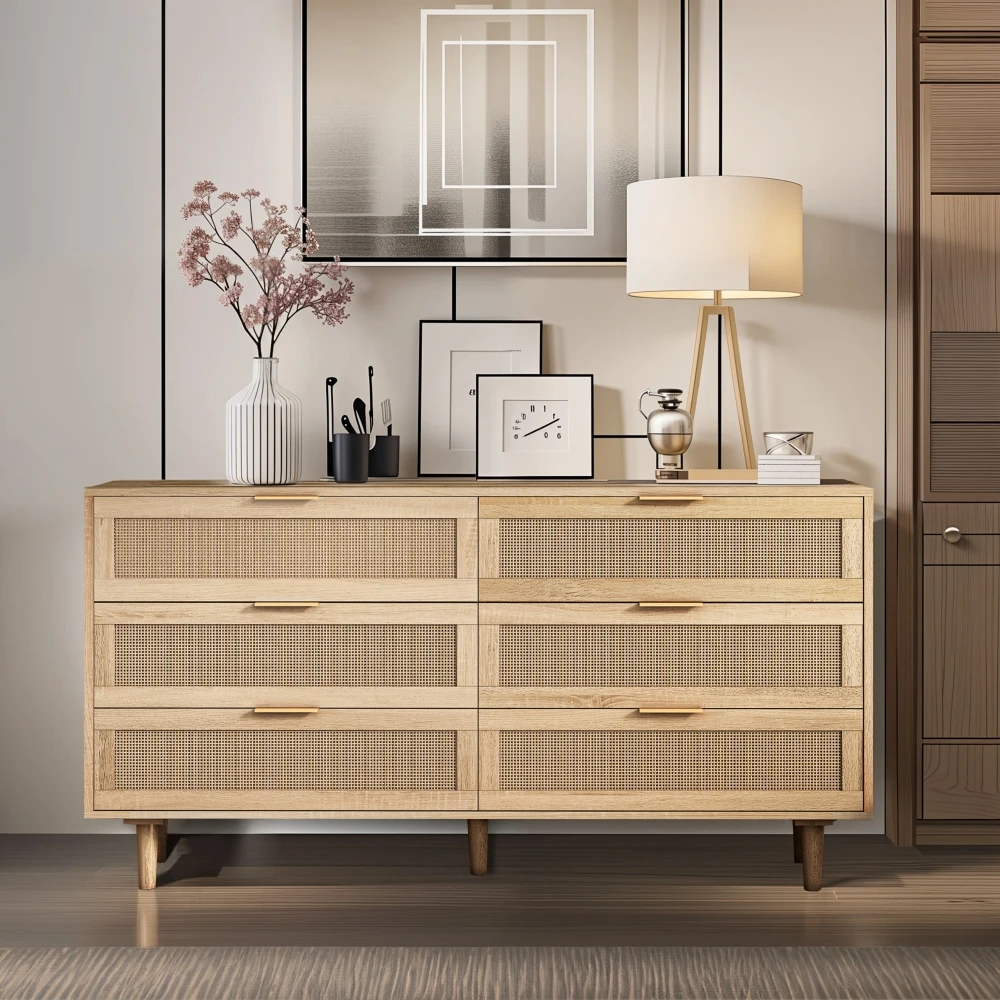 Natural Rattan Storage Cabinet with 6 Drawers for Bedroom And Living Room Organizing Furniture Home Decor
Natural Rattan Storage Cabinet with 6 Drawers for Bedroom And Living Room Organizing Furniture Home Decor
