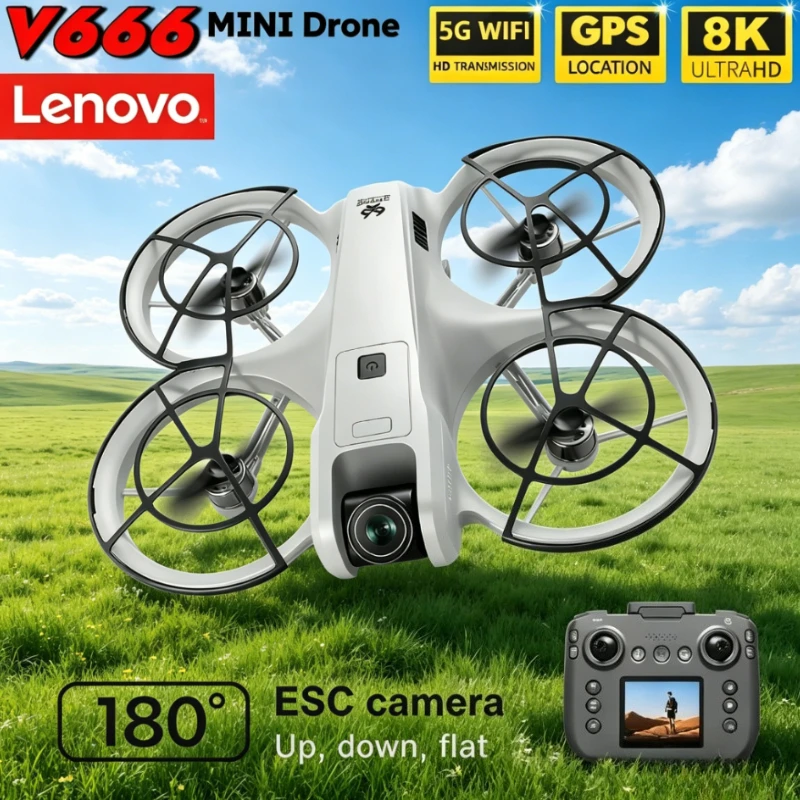 Lenovo V666 Drone 8K Professional WIFI 5G Drone Obstacle Avoidance Brushless Altitude Headless Mode RC Quadcopter Toys
Lenovo V666 Drone 8K Professional WIFI 5G Drone Obstacle Avoidance Brushless Altitude Headless Mode RC Quadcopter Toys