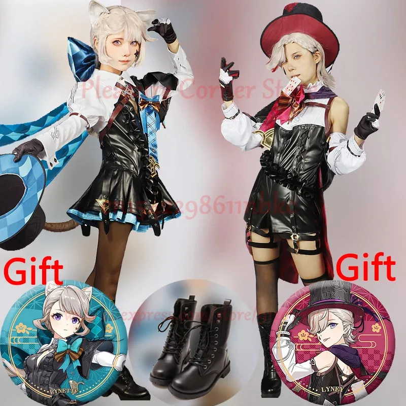 2024 Leather Version Lyney Lynette Cosplay Costume Full Set Genshin Impact Lynette Lyney Cosplay Suit Uniform Dress Outfits
2024 Leather Version Lyney Lynette Cosplay Costume Full Set Genshin Impact Lynette Lyney Cosplay Suit Uniform Dress Outfits