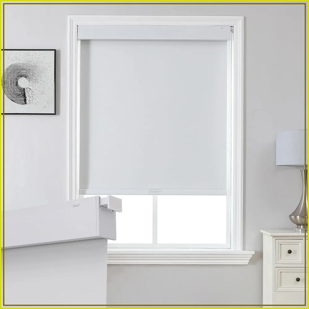 No Drill Blackout Shades, Cordless Roller Blinds, Easy Install, Thermal Insulated, White 22x75 in
No Drill Blackout Shades, Cordless Roller Blinds, Easy Install, Thermal Insulated, White 22x75 in