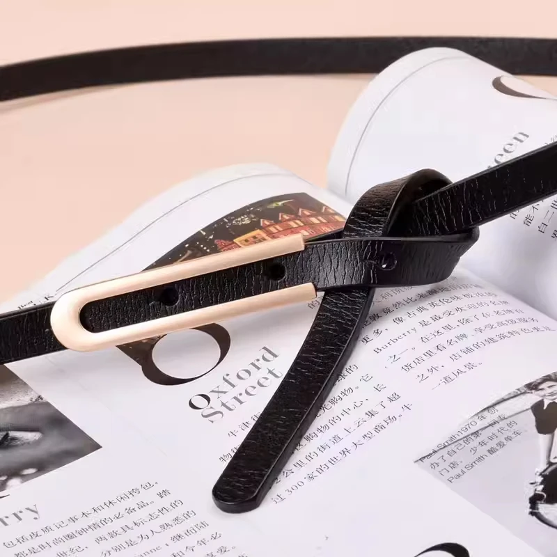 New design women's U-shaped buckle belt women's high-quality thin jeans belt women's slim fit belt
New design women's U-shaped buckle belt women's high-quality thin jeans belt women's slim fit belt