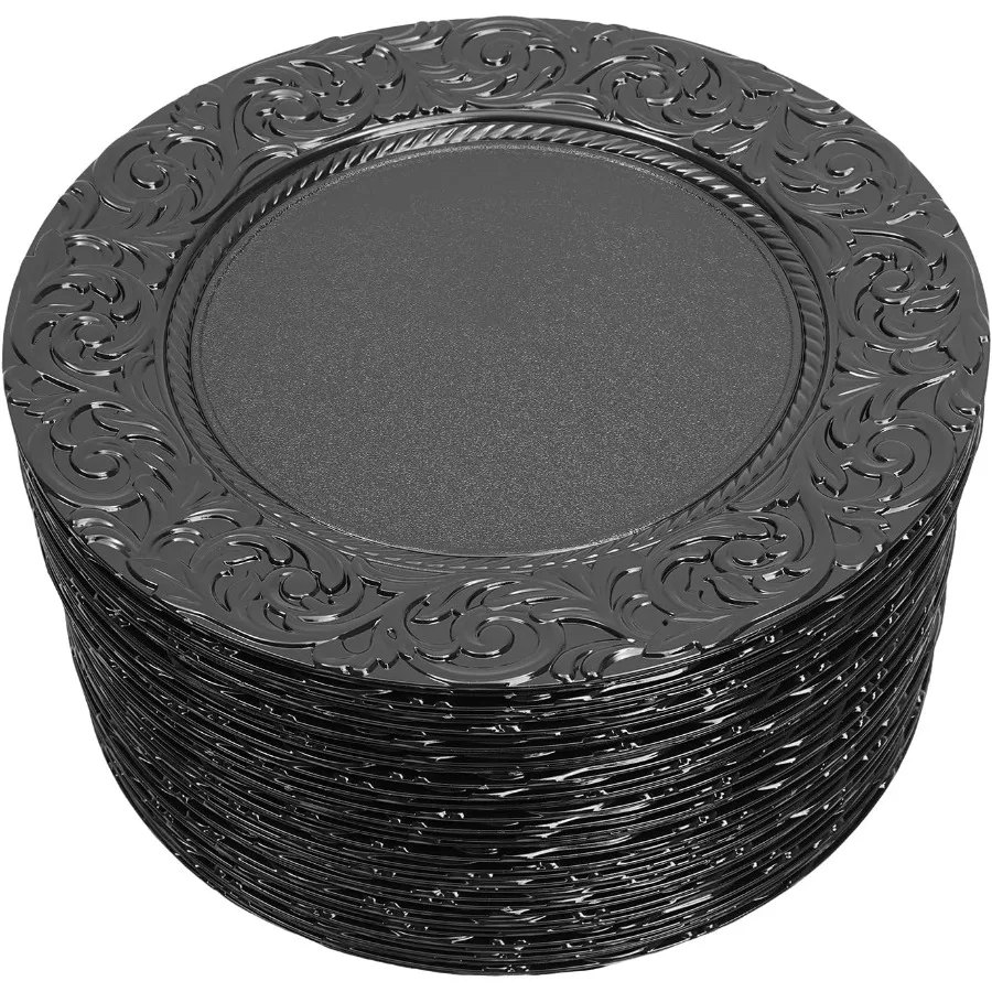 100 шт. тарелки для зарядного устройства, круглые зарядные тарелки 13 дюймов, пластиковые тарелки для свадебного ужина, элегантная многоразовая сервировка стола для дня рождения Ba
100 шт. тарелки для зарядного устройства, круглые зарядные тарелки 13 дюймов, пластиковые тарелки для свадебного ужина, элегантная многоразовая сервировка стола для дня рождения Ba