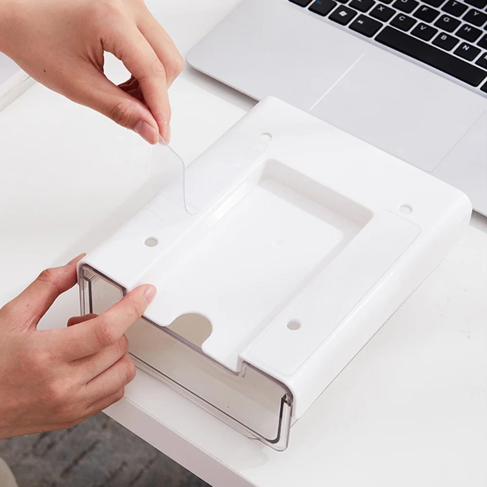 Adhesive Under Office Supplies Drawer ganizer Large Capacity for Office Stationery Storage Box Hidden Mount Shelf Holder
Adhesive Under Office Supplies Drawer ganizer Large Capacity for Office Stationery Storage Box Hidden Mount Shelf Holder