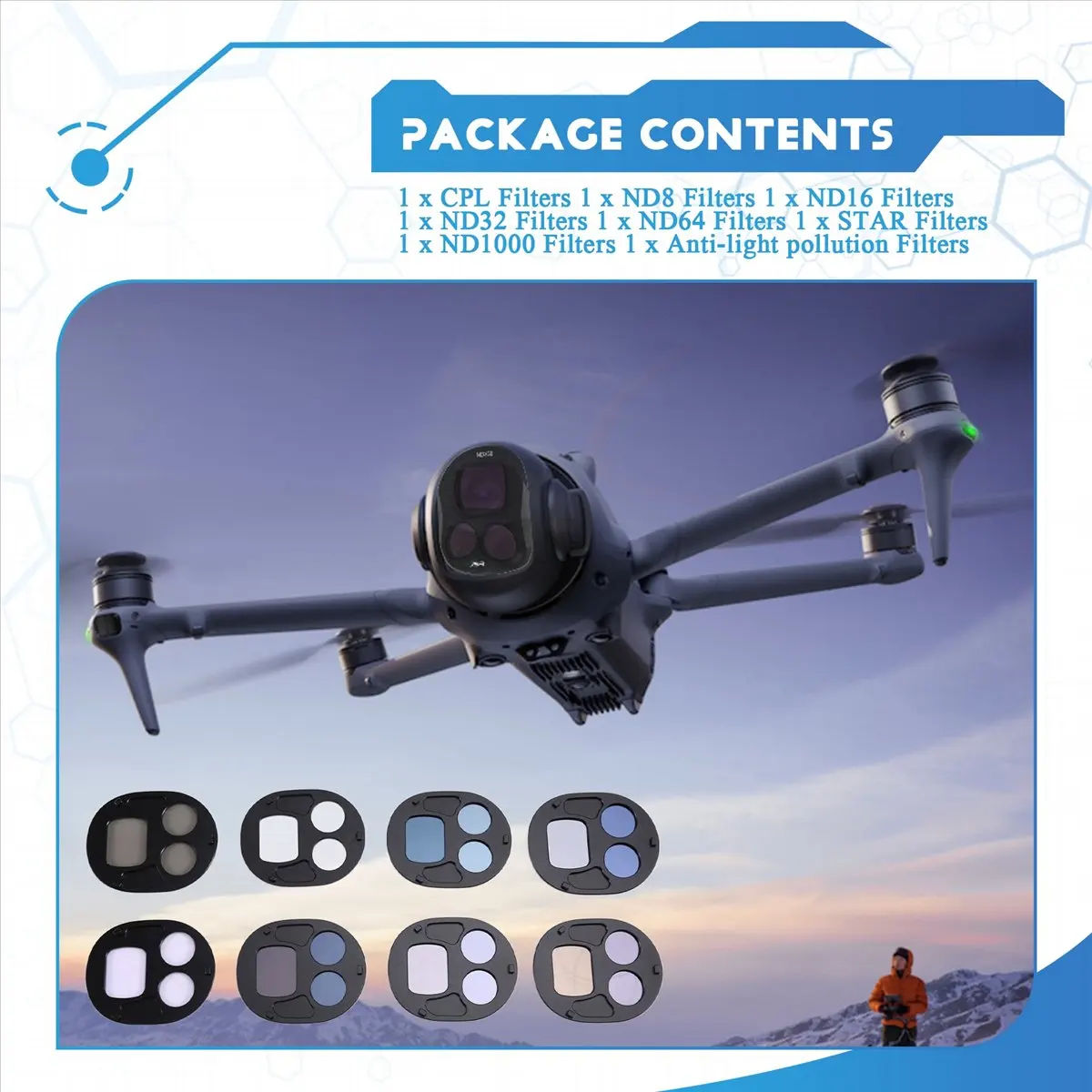 DTC5 For DJI Mavic 4 Pro Drone Lens Filter ND//CPL//STAR HD Optical Glass Camera Filter for DJI Mavic 4 Pro Accessories
DTC5 For DJI Mavic 4 Pro Drone Lens Filter ND//CPL//STAR HD Optical Glass Camera Filter for DJI Mavic 4 Pro Accessories