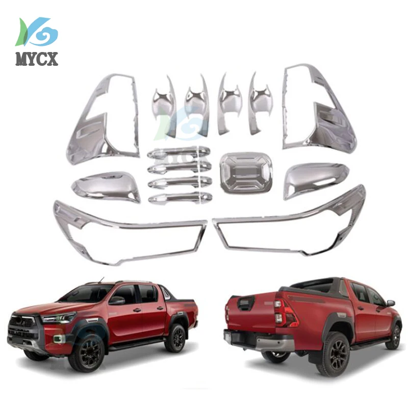 19 шт. хромированный комплект автомобильных аксессуаров для Toyota Hilux Revo 2021 4x4 автомобильный Стайлинг
19 шт. хромированный комплект автомобильных аксессуаров для Toyota Hilux Revo 2021 4x4 автомобильный Стайлинг