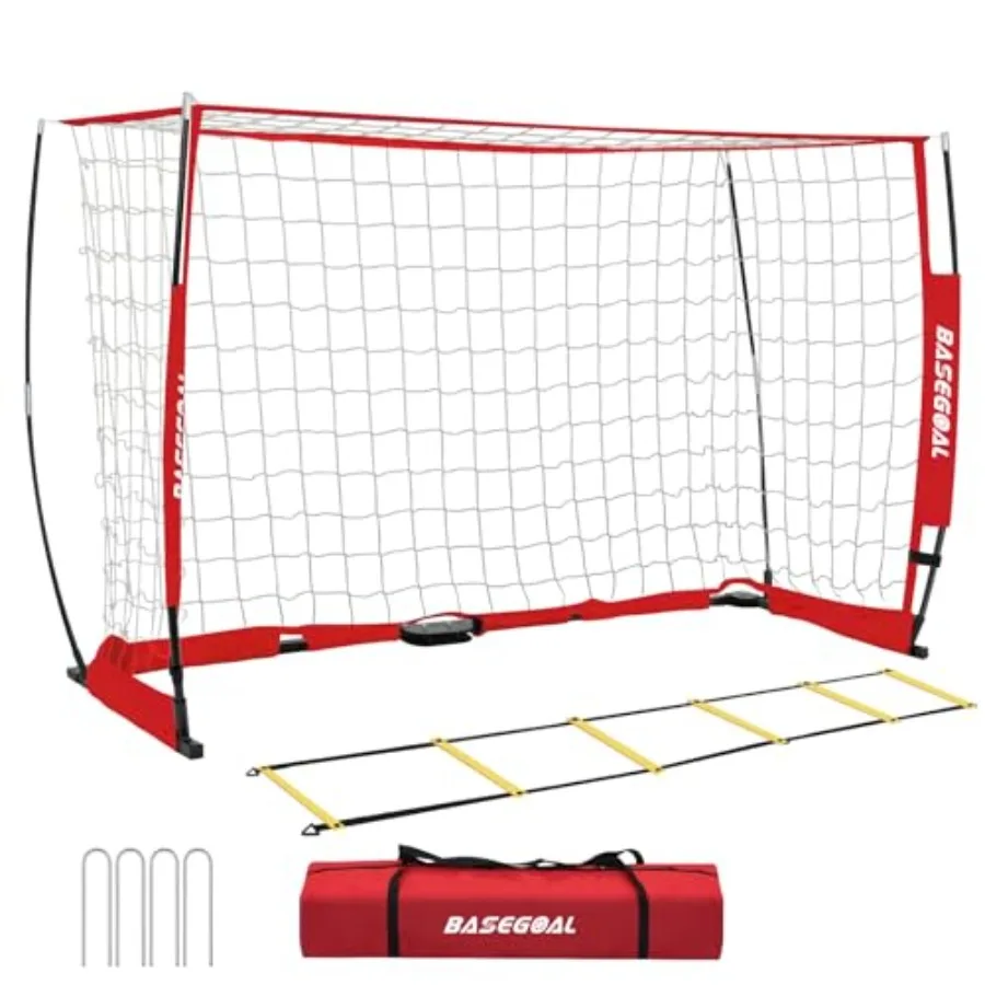 Soccer Goal, Soccer Net, Soccer Goals for Backyard, with Bow Frame, Collapsible Metal Base and Agility Ladder
Soccer Goal, Soccer Net, Soccer Goals for Backyard, with Bow Frame, Collapsible Metal Base and Agility Ladder