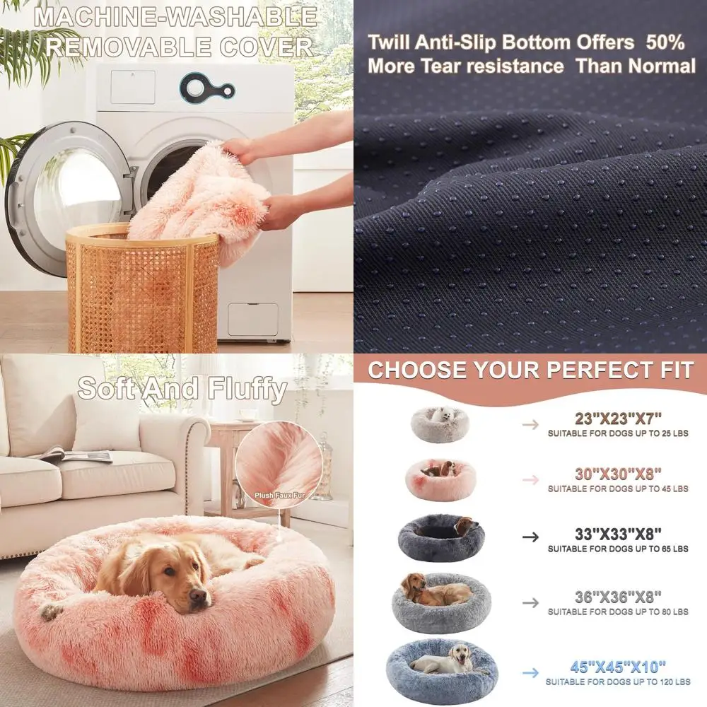 Large Tie-Dye Pink Donut Dog Bed - 36 Round Pet Bed for Dogs Up to 80 lbs with Removable Washable Cover
Large Tie-Dye Pink Donut Dog Bed - 36 Round Pet Bed for Dogs Up to 80 lbs with Removable Washable Cover
