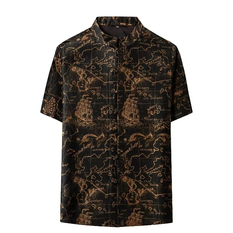 Silk High-End Print Shirts For Men Short Sleeve Frog Tang Costume Summer Quality Gambiered Canton Gauze Pocket Camisas De Hombre
Silk High-End Print Shirts For Men Short Sleeve Frog Tang Costume Summer Quality Gambiered Canton Gauze Pocket Camisas De Hombre