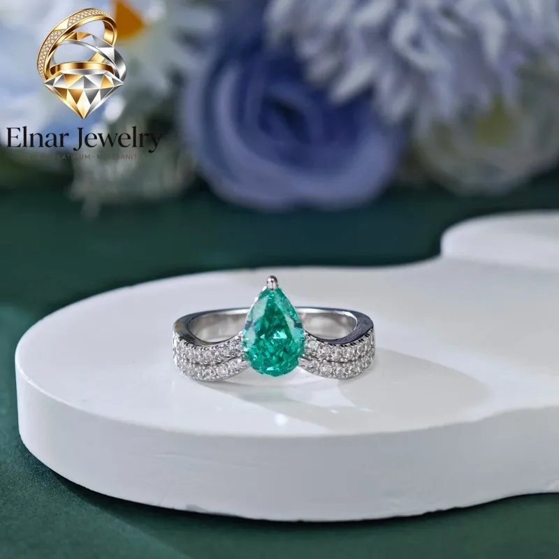 Elnar Jewelry 1.5Ct 6*9mm Pear Cut Green Artificial Gem Ring Solid 925 Sterling Silver Jewelry Wedding Ring HR273
Elnar Jewelry 1.5Ct 6*9mm Pear Cut Green Artificial Gem Ring Solid 925 Sterling Silver Jewelry Wedding Ring HR273
