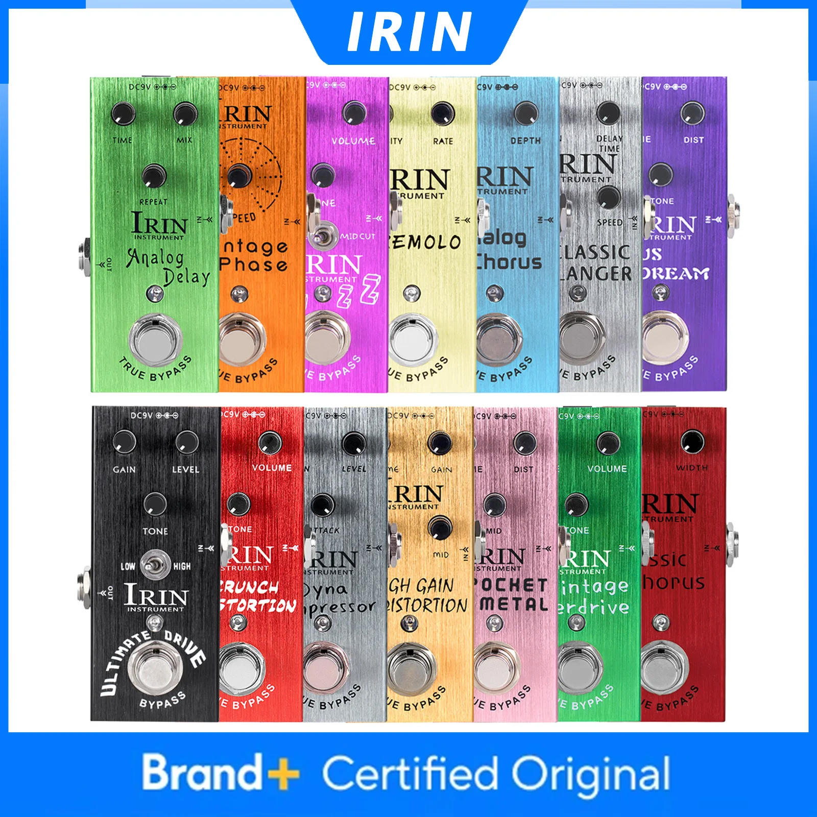 Педаль эффектов для электрогитары IRIN, винтажная педаль Overdrive/Crunch Distortion/аналоговая задержка/компрессор диyna/классический хор/педаль тремоло
Педаль эффектов для электрогитары IRIN, винтажная педаль Overdrive/Crunch Distortion/аналоговая задержка/компрессор диyna/классический хор/педаль тремоло