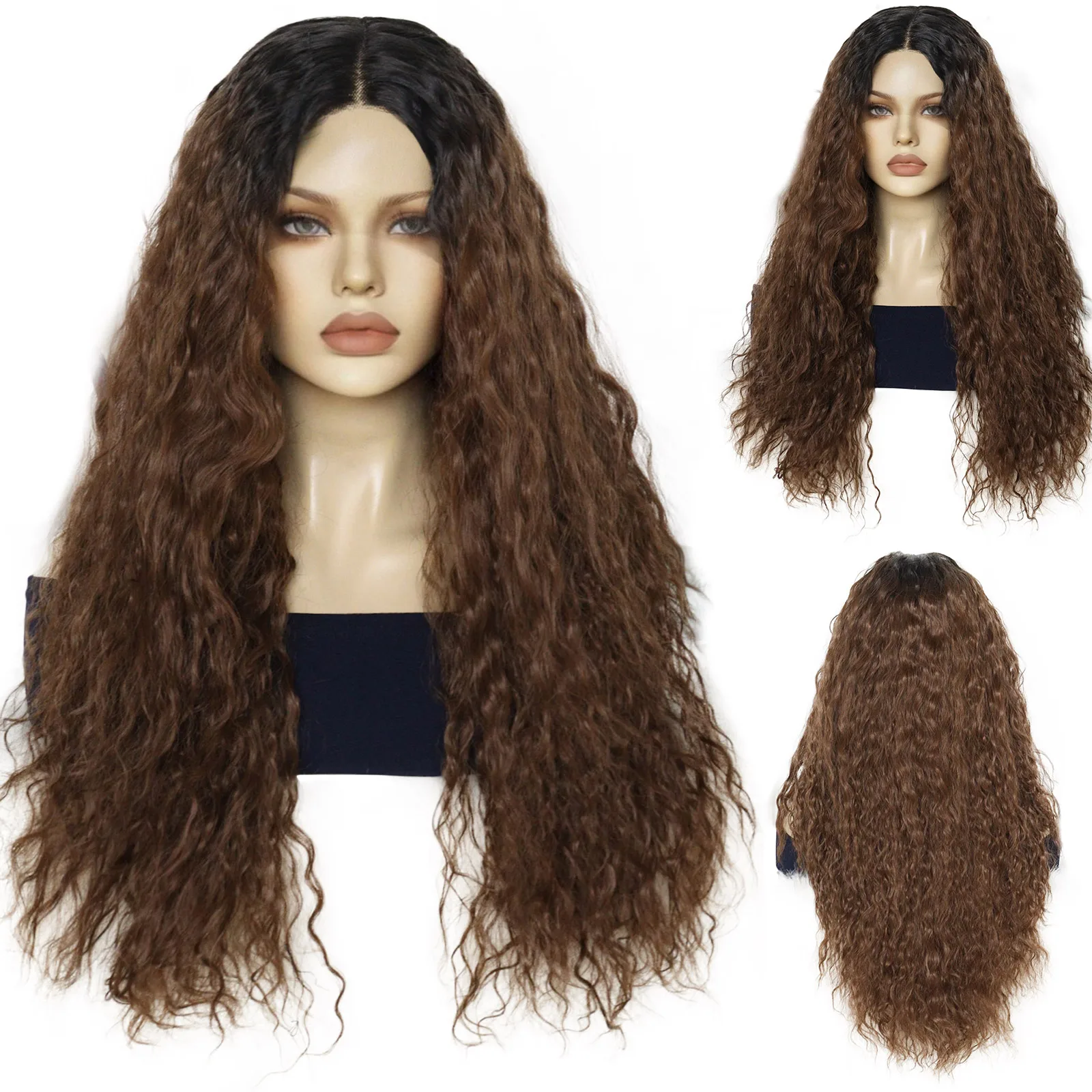 13*4*1 Lace Front Wig Ombre Brown Long Curly Synthetic Wig for Women Heat Resistant Hair Daily Party Cosplay
13*4*1 Lace Front Wig Ombre Brown Long Curly Synthetic Wig for Women Heat Resistant Hair Daily Party Cosplay