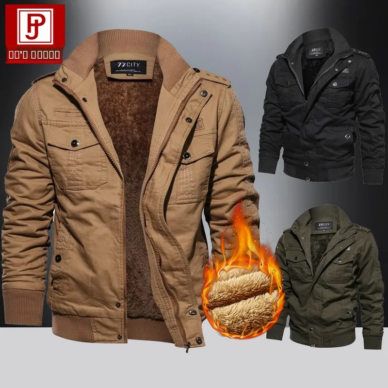 Men's Cotton Jaet Winter Youth Faion Thiened Fce Lined Military Sle Outerwear Large Size Zipper Closure Long Sve
Men's Cotton Jaet Winter Youth Faion Thiened Fce Lined Military Sle Outerwear Large Size Zipper Closure Long Sve