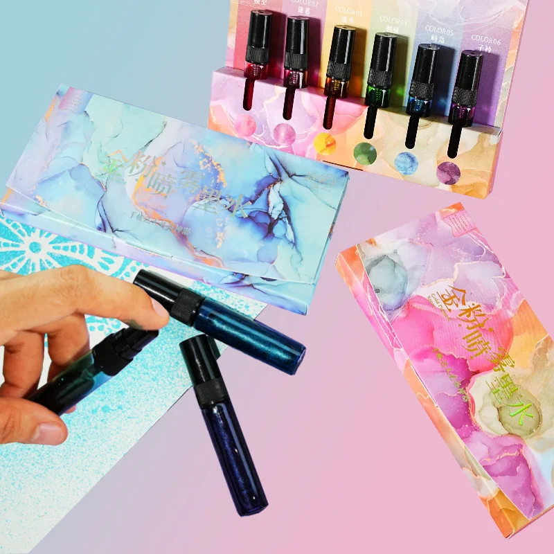 6 шт., набор чернил для распыления золотой порошок, яркие цветные штабелируемые цвета для окрашенных граффити, украшение для справочника, приглашение своими руками
6 шт., набор чернил для распыления золотой порошок, яркие цветные штабелируемые цвета для окрашенных граффити, украшение для справочника, приглашение своими руками