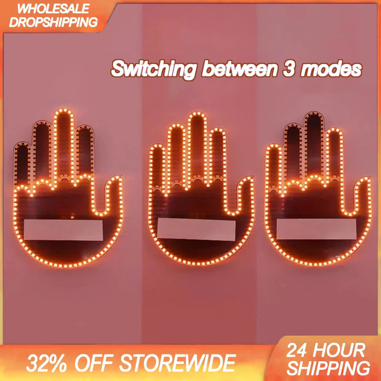 Remote Control LED Middle Finger Lamp - Humorous Car Accessory & Decorative Light for LED Strip Accessories and Car Decoration
Remote Control LED Middle Finger Lamp - Humorous Car Accessory & Decorative Light for LED Strip Accessories and Car Decoration