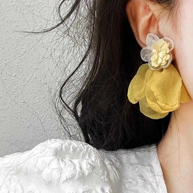 Premium Yellow Tulle Floral Tassel Earrings Chiffon Petal Stud Woodland Fresh Vibe Versatile Daily
Premium Yellow Tulle Floral Tassel Earrings Chiffon Petal Stud Woodland Fresh Vibe Versatile Daily