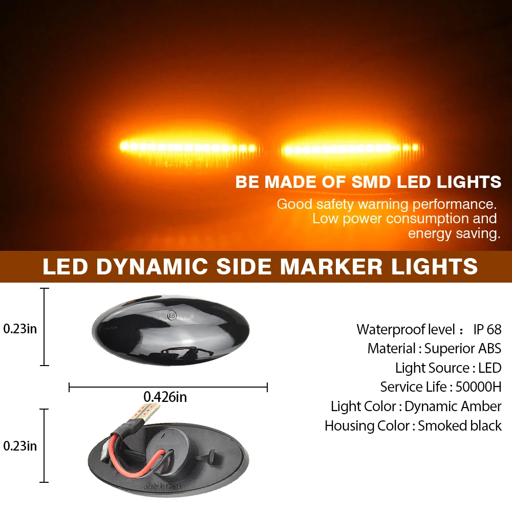 Dynamic LED Side Marker Light Arrow Turn Signal Blinker Indicator Lamp For Vectra B Limousine (Typ J96)-BJ 10.1995-07.2002
Dynamic LED Side Marker Light Arrow Turn Signal Blinker Indicator Lamp For Vectra B Limousine (Typ J96)-BJ 10.1995-07.2002