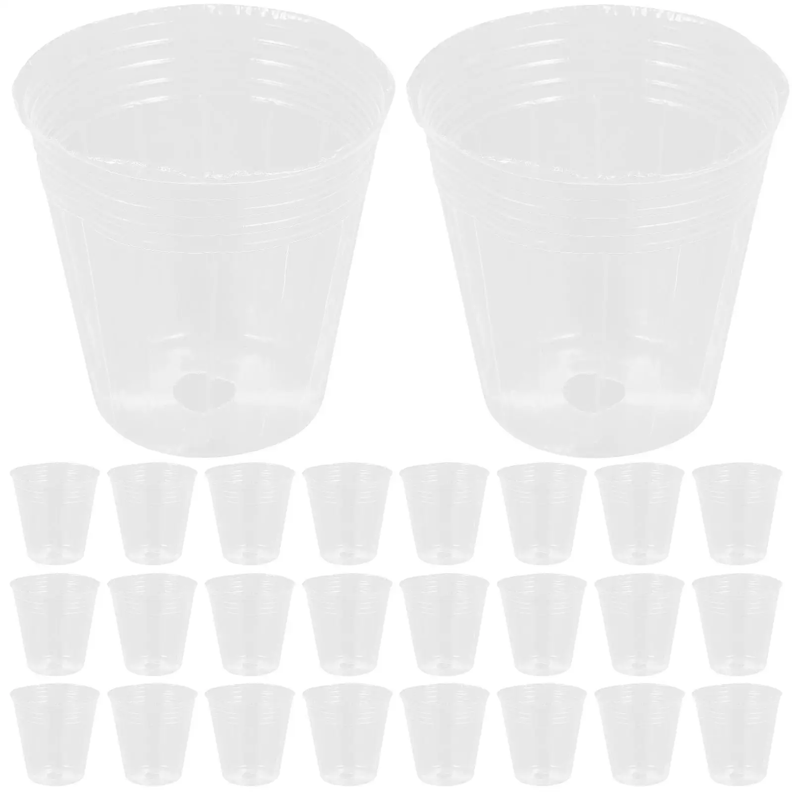 50pcs Clear Clear Pots For Plants with Drainage Plastic Flower Pot for Plants Succulents Nursery Pots Gardening
50pcs Clear Clear Pots For Plants with Drainage Plastic Flower Pot for Plants Succulents Nursery Pots Gardening