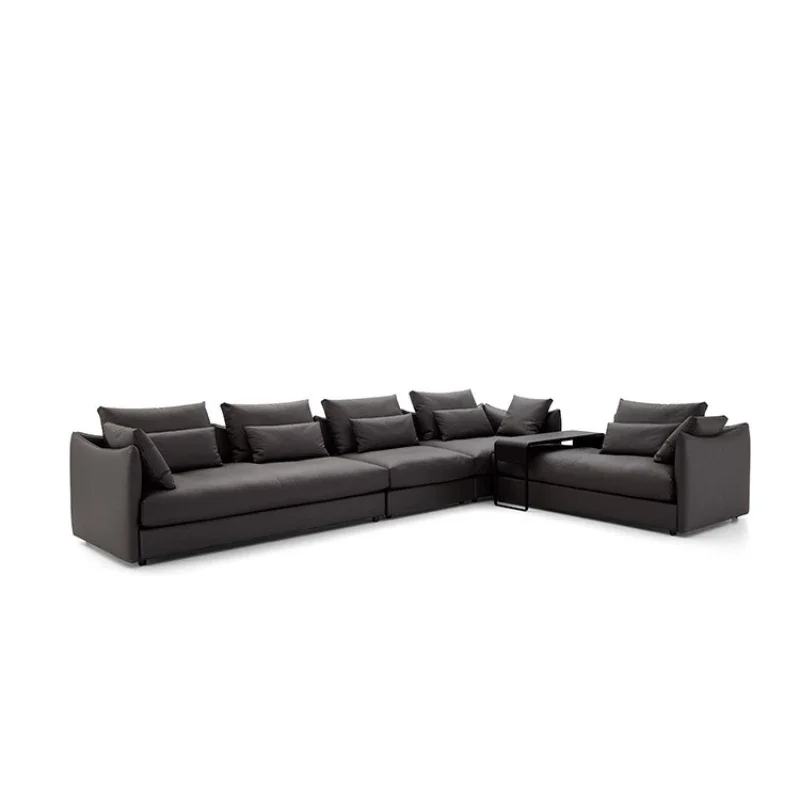 Nordic Napapi large flat-floor villa living room modern light luxury combination down leather sofa
Nordic Napapi large flat-floor villa living room modern light luxury combination down leather sofa