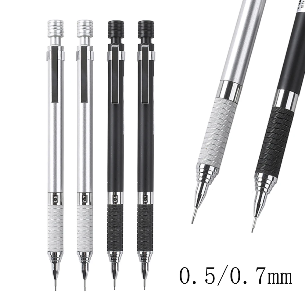 2Pcs/Set 0.5/0.7mm Semimetal Mechanical Pencil Smooth Writing Drawing Automatic Pencil Office School Stationery Supplies
2Pcs/Set 0.5/0.7mm Semimetal Mechanical Pencil Smooth Writing Drawing Automatic Pencil Office School Stationery Supplies