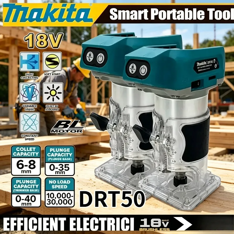 Аккумуляторный фрезер Makita DRT50, бесщеточный, для обработки дерева, гравировки и штробления
Аккумуляторный фрезер Makita DRT50, бесщеточный, для обработки дерева, гравировки и штробления