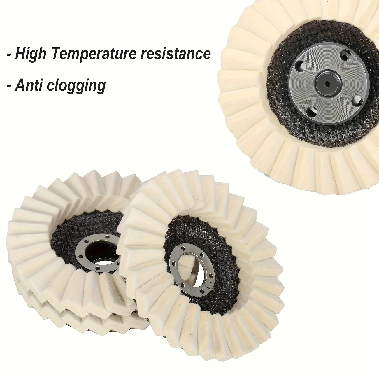 5pcs 4.5Inchs Wool Felt Flap Disc Polishing Wheel Pad for Grinder Accessories Metal Glass Ceramic Grinding Disc 4.5 Inch
5pcs 4.5Inchs Wool Felt Flap Disc Polishing Wheel Pad for Grinder Accessories Metal Glass Ceramic Grinding Disc 4.5 Inch