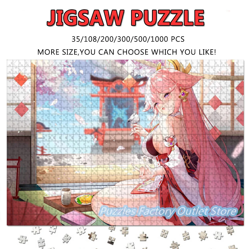 Yae Miko Anime Figure Print Puzzles 108/200/300/500/1000 Pieces Genshin Impact Game Video Jigsaw Puzzles Decompress Toys
Yae Miko Anime Figure Print Puzzles 108/200/300/500/1000 Pieces Genshin Impact Game Video Jigsaw Puzzles Decompress Toys