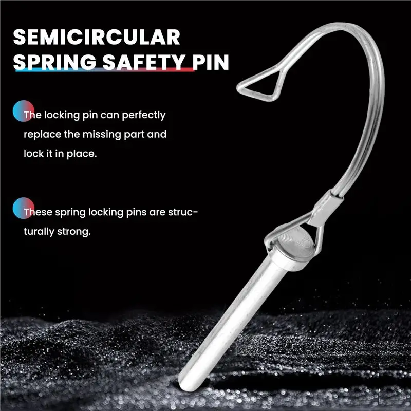 A89X 10Pcs Wire Lock Pin, 5/16 Inch Shaft Locking Pin Hitch Pin with Round Arch Wire Retainer for Farm Trailers Lawn Garden
A89X 10Pcs Wire Lock Pin, 5/16 Inch Shaft Locking Pin Hitch Pin with Round Arch Wire Retainer for Farm Trailers Lawn Garden