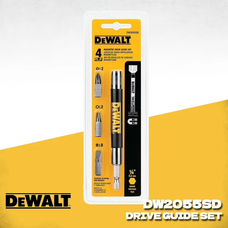 DEWALT DW2055SD 4 шт. набор направляющих для магнитной отвертки Dewalt аксессуары для электроинструментов Dewalt DW2055SD-QZ 
DEWALT DW2055SD 4 шт. набор направляющих для магнитной отвертки Dewalt аксессуары для электроинструментов Dewalt DW2055SD-QZ