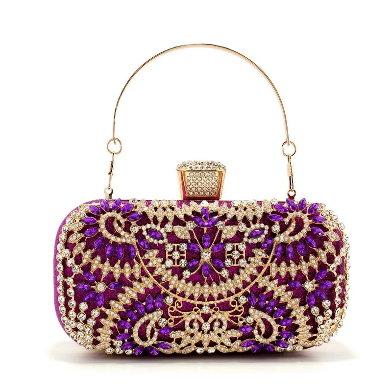 Luxury Hollow Out Crystal Handbags Women Vintage Metal Frame Purple Evening Clutch Wedding One Side Royal Blue Rhinestone Purse
Luxury Hollow Out Crystal Handbags Women Vintage Metal Frame Purple Evening Clutch Wedding One Side Royal Blue Rhinestone Purse
