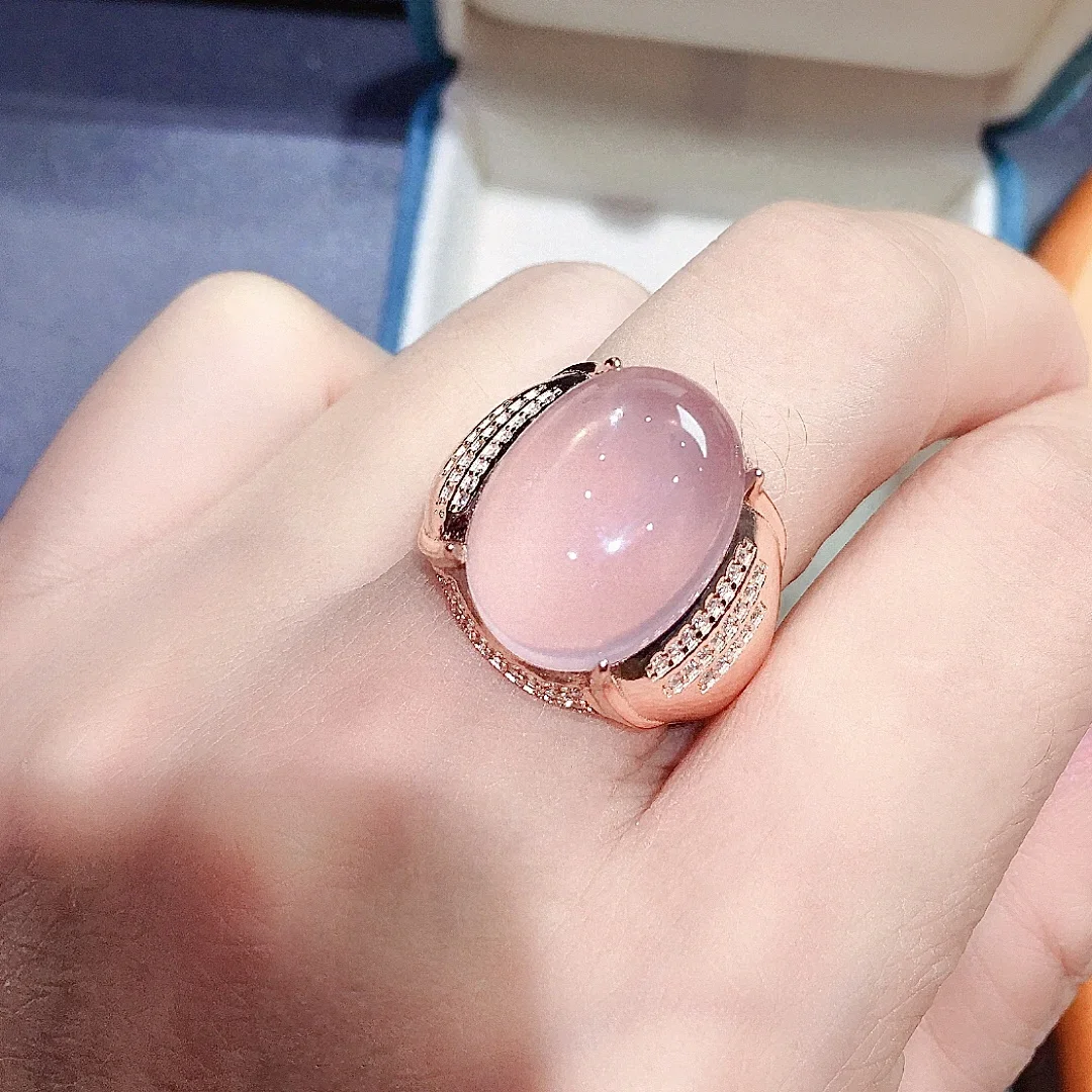 Natural Rose Quartz Simple Silver Rose Quartz Ring for Woman 10ct 13mm*18mm Silver Ring Solid 925 Silver Rose Quartz Jewelry
Natural Rose Quartz Simple Silver Rose Quartz Ring for Woman 10ct 13mm*18mm Silver Ring Solid 925 Silver Rose Quartz Jewelry