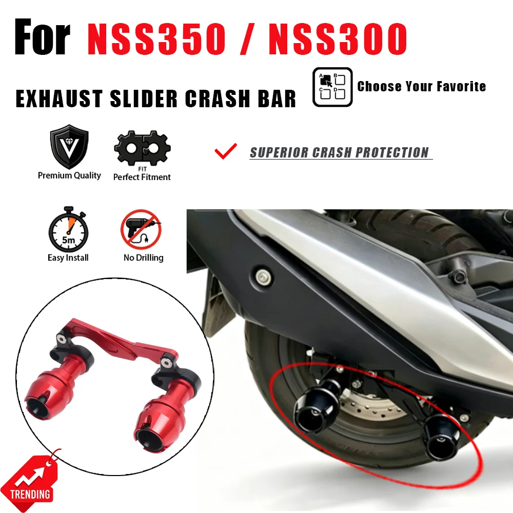 For Honda Forza 350 300 NSS350 Exhaust Muffler Protector Front Fork Axle Sliders CNC Aluminum Anti-fall Protection Bar
For Honda Forza 350 300 NSS350 Exhaust Muffler Protector Front Fork Axle Sliders CNC Aluminum Anti-fall Protection Bar