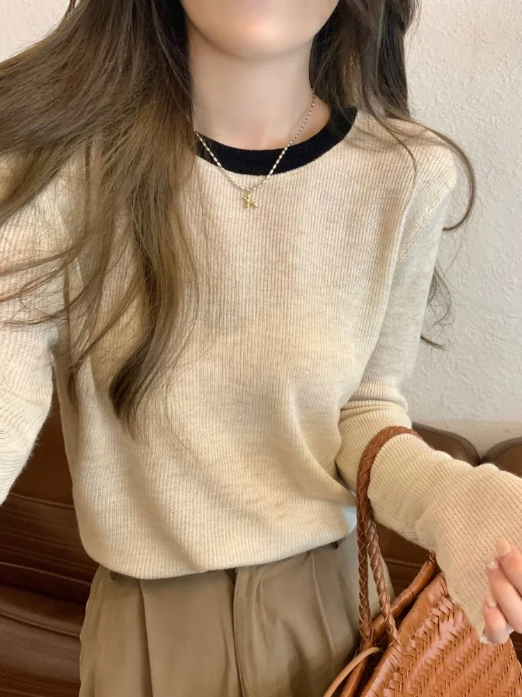 Long Sve Knitted 2026 New Sle Color Blo Base irt Versatile Inner Wear Early Spring High End Feeling Women's Top
Long Sve Knitted 2026 New Sle Color Blo Base irt Versatile Inner Wear Early Spring High End Feeling Women's Top