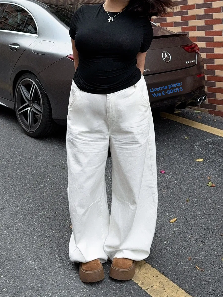 Широкие джинсы с высокой талией Свободный крой из чистого хлопка Белые длинные джинсы прямого кроя Повседневные широкие брюки с высокой талией Джинсы больших размеров
Широкие джинсы с высокой талией Свободный крой из чистого хлопка Белые длинные джинсы прямого кроя Повседневные широкие брюки с высокой талией Джинсы больших размеров