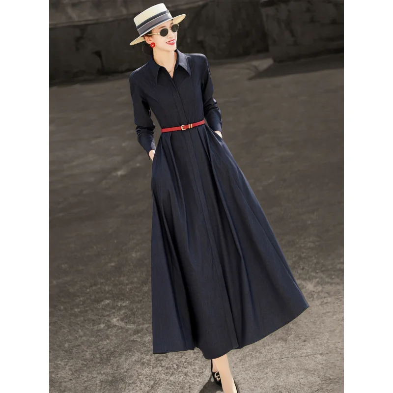 MEXCOCO 2026Spring new elegant and sophisticated long-sleeved waist-cinching commuter shirt dress
MEXCOCO 2026Spring new elegant and sophisticated long-sleeved waist-cinching commuter shirt dress