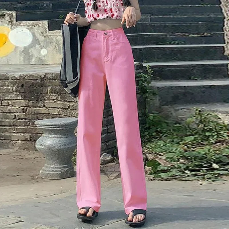 Women High Waisted Jeans Fashion 2025 Spring Summer Straight Wide Leg Denim Pants for Ladies Vintage Streetwear Baggy Trousers
Women High Waisted Jeans Fashion 2025 Spring Summer Straight Wide Leg Denim Pants for Ladies Vintage Streetwear Baggy Trousers