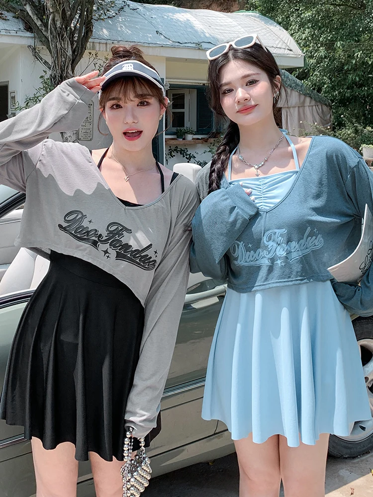 Свободный раздельный купальник больших размеров для полных девушек, с длинными рукавами, для термальных источников, новый летний, бренд Sle Azur
Свободный раздельный купальник больших размеров для полных девушек, с длинными рукавами, для термальных источников, новый летний, бренд Sle Azur