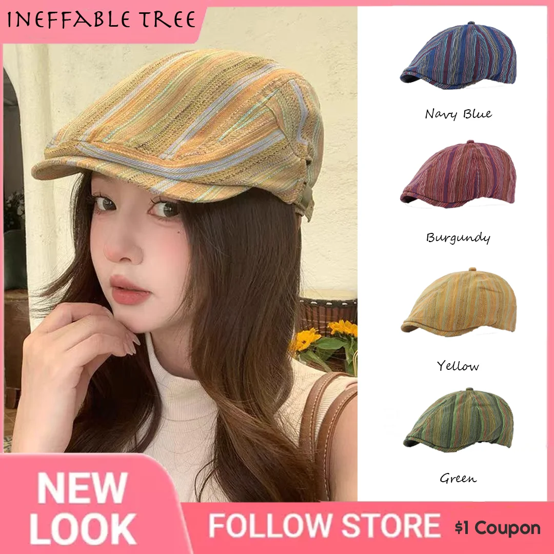 Colorful Striped Newsboy Cap - Retro, Versatile & Face - Flattering. Can Be Worn As Reversible Visor Beret. Adjustable
Colorful Striped Newsboy Cap - Retro, Versatile & Face - Flattering. Can Be Worn As Reversible Visor Beret. Adjustable