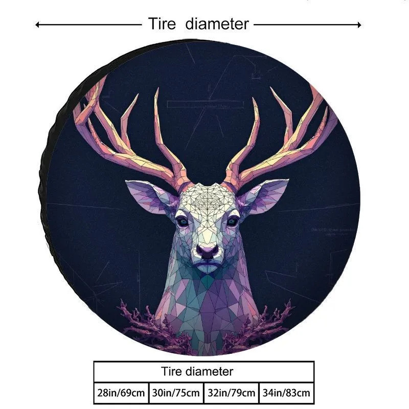 Geometric Deer Head Tire Cover Polyester Waterproof Sun Protection Outdoor Spare Wheel Protector
Geometric Deer Head Tire Cover Polyester Waterproof Sun Protection Outdoor Spare Wheel Protector