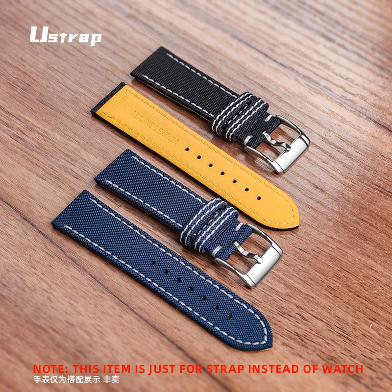 fabric and cowhide leather Watch Strap for Breitling Avenger Endurance Pro TAGheuer montblanc Tudor Black Blue 22MM watchband
fabric and cowhide leather Watch Strap for Breitling Avenger Endurance Pro TAGheuer montblanc Tudor Black Blue 22MM watchband